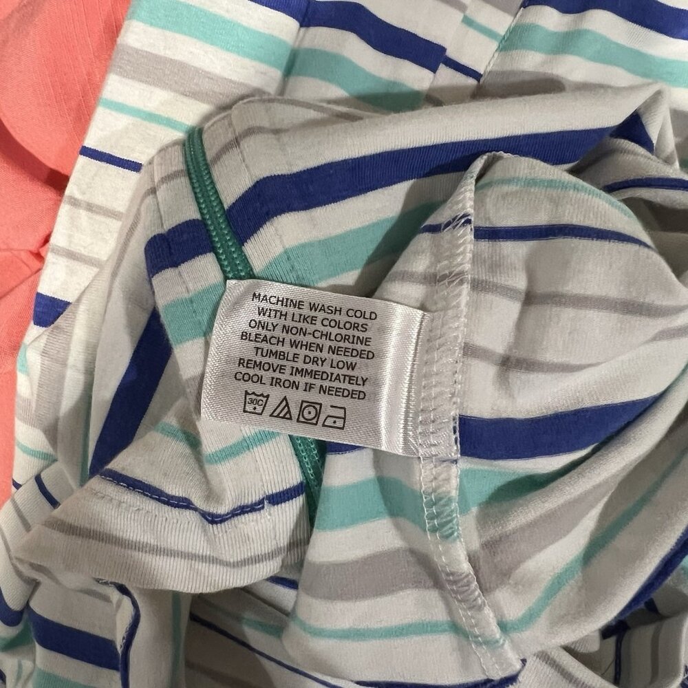 COOLIBAR Cabana Hightide Swim Coverup Small UPF 50+ Full Zip Jacket Stripes - Picture 8 of 12